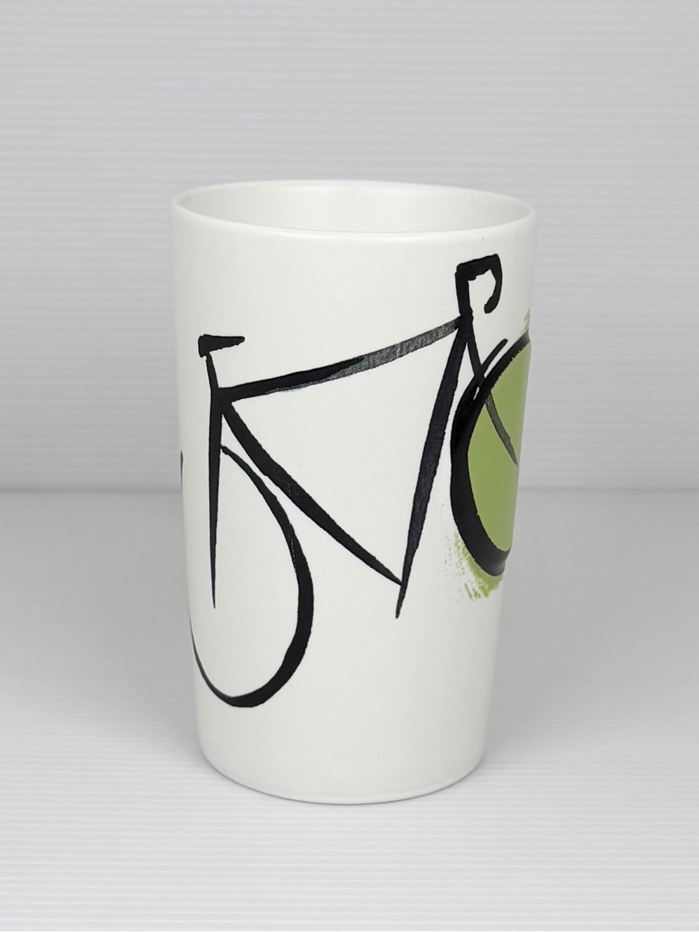 Starbucks 16 oz Bicycle Coffee Mug White Green Ceramic Cup - Picture 2 of 8